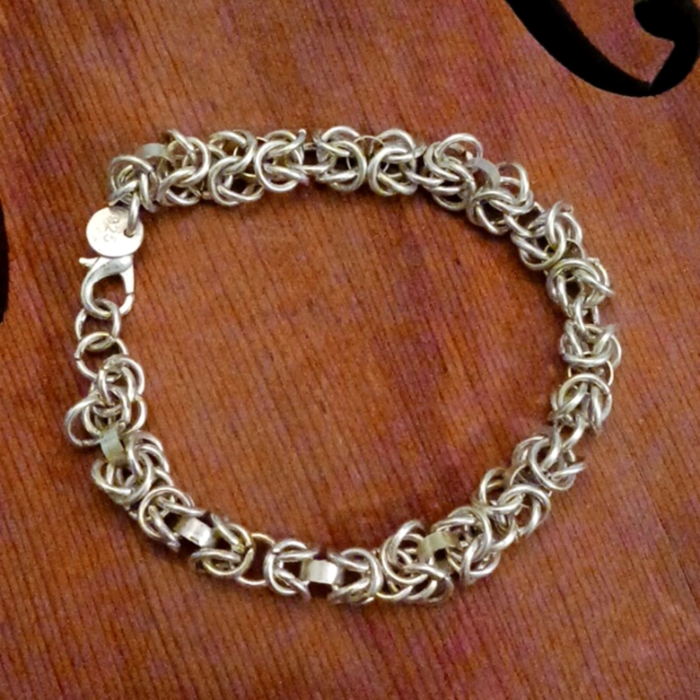 .925 Sterling Silver Link bracelet Heavy.